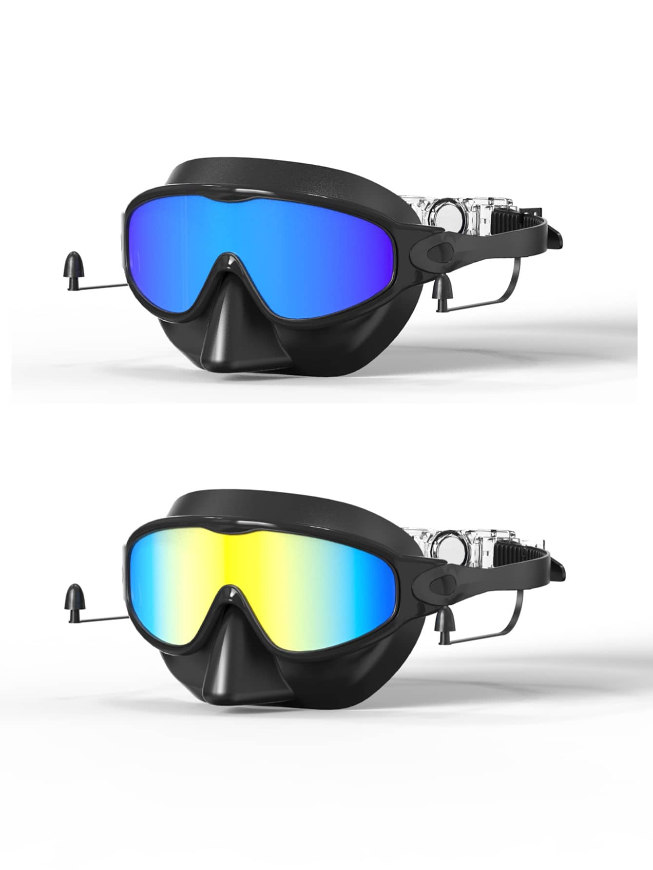 Kids Anti Fog Swimming Goggles with Nose Clip Waterproof Swim Glasses for Children Ages 4-15