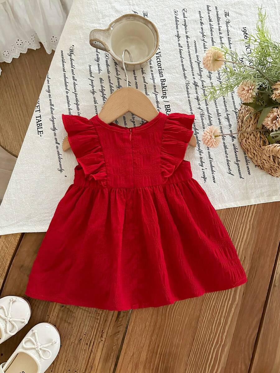 Cozy Pixies Floral Summer Dress - Contrast Color Bow & Waist Tie Detail