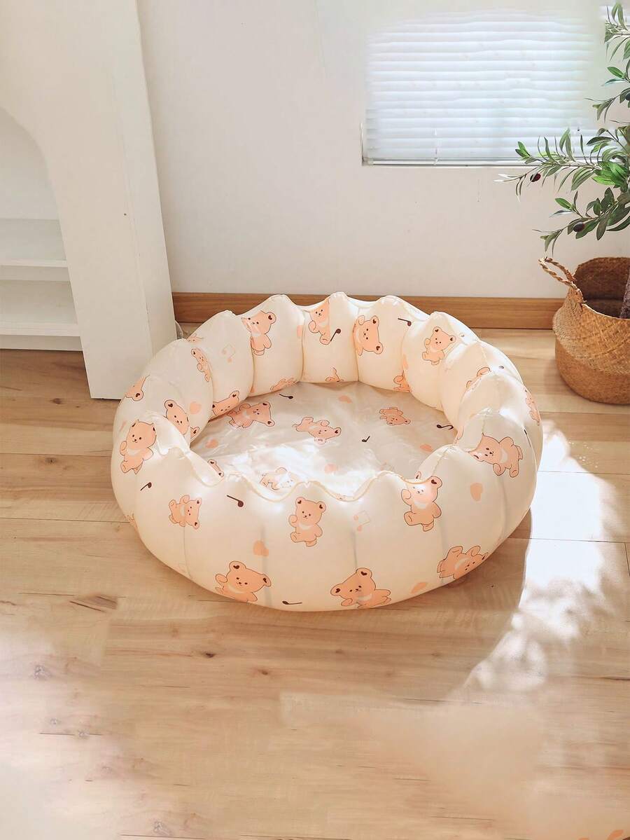 Portable Inflatable Baby Bathtub and Splash Pool Foldable Water Play Bath Basin for Newborns and Toddlers