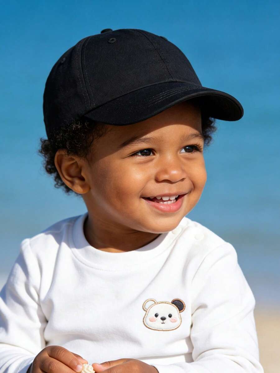 Mamas Boy Embroidered Baseball Cap for Baby Outdoor Daily Wear