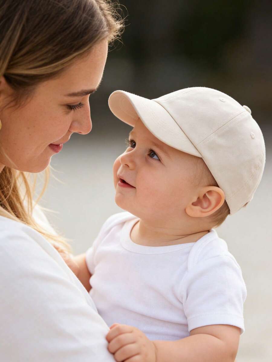 Mamas Boy Embroidered Baseball Cap for Baby Outdoor Daily Wear