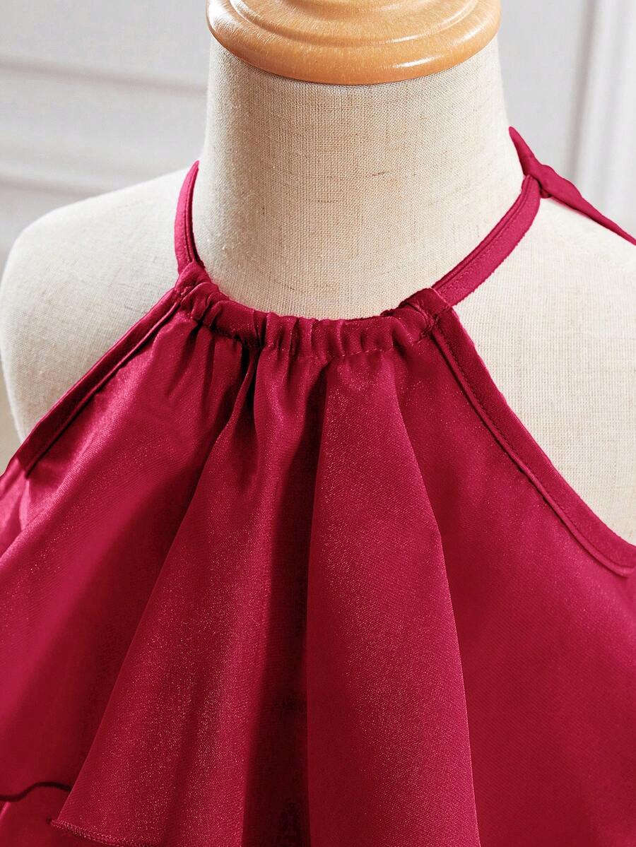 Toddler Girls Sleeveless Floral Sundress With Ruffle Detail Cute Party Wear