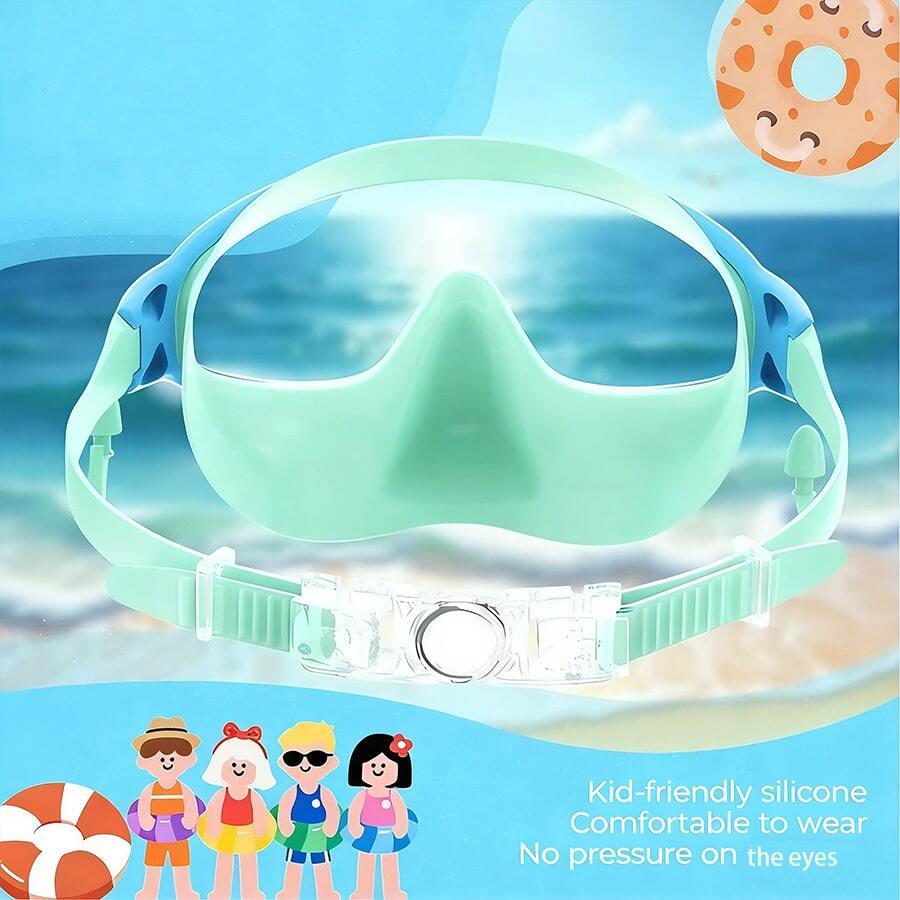 Kids Anti Fog Swimming Goggles with Nose Clip Waterproof Swim Glasses for Children Ages 4-15