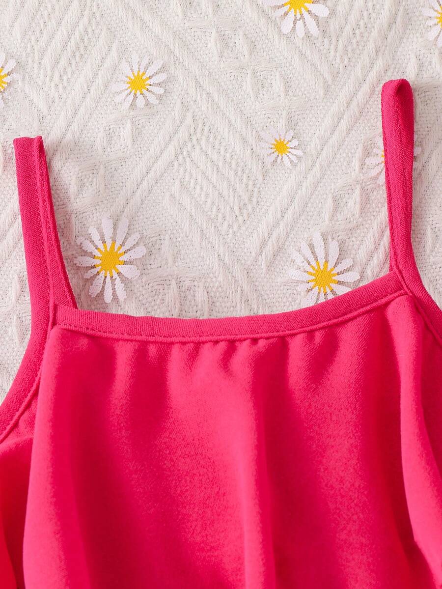 Baby Girl Floral Print Summer Jumpsuit Casual Sleeveless Outfit