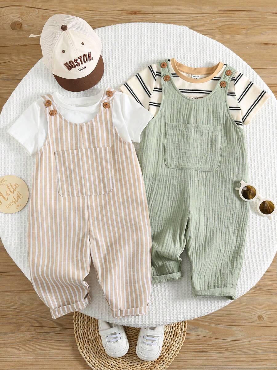 Unisex Baby Cute Denim Bib Pants Casual Overall Outfit for Spring Summer Autumn Wear