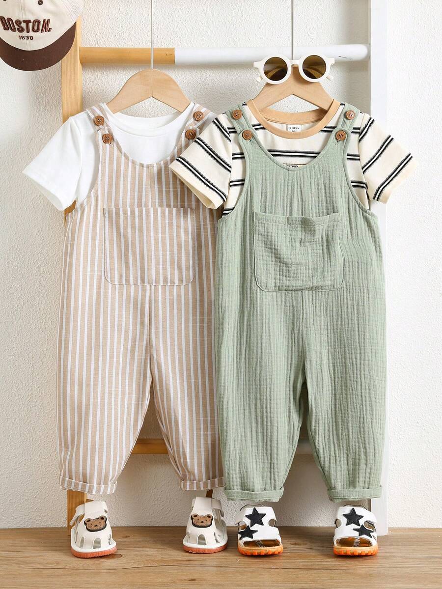 Unisex Baby Cute Denim Bib Pants Casual Overall Outfit for Spring Summer Autumn Wear