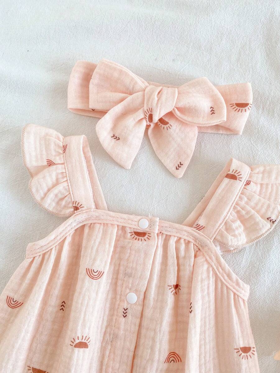 Newborn Girl Casual Chic Dress - Sleeveless Summer Vintage Style