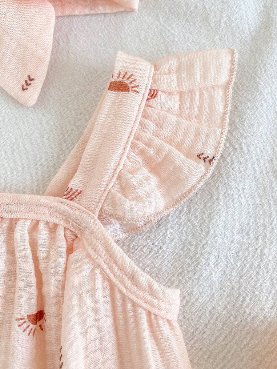 Newborn Girl Casual Chic Dress - Sleeveless Summer Vintage Style