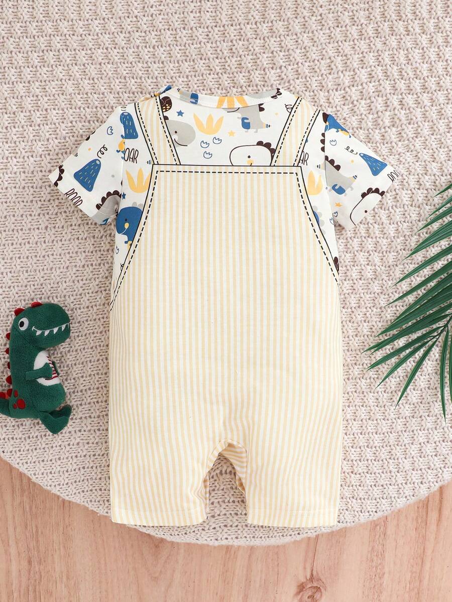 Baby Boy Cute Animal Party Print One Piece Pants Casual Soft Everyday Outfit