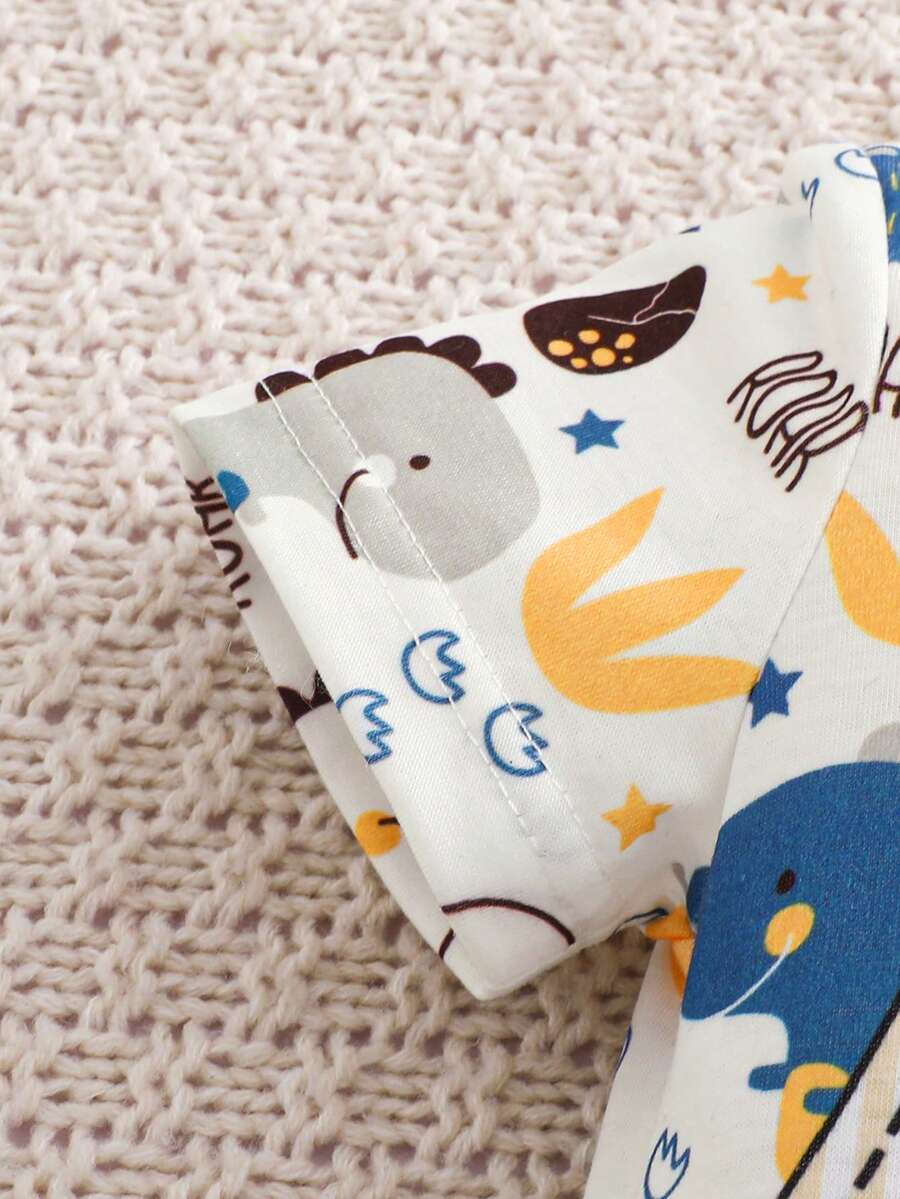 Baby Boy Cute Animal Party Print One Piece Pants Casual Soft Everyday Outfit
