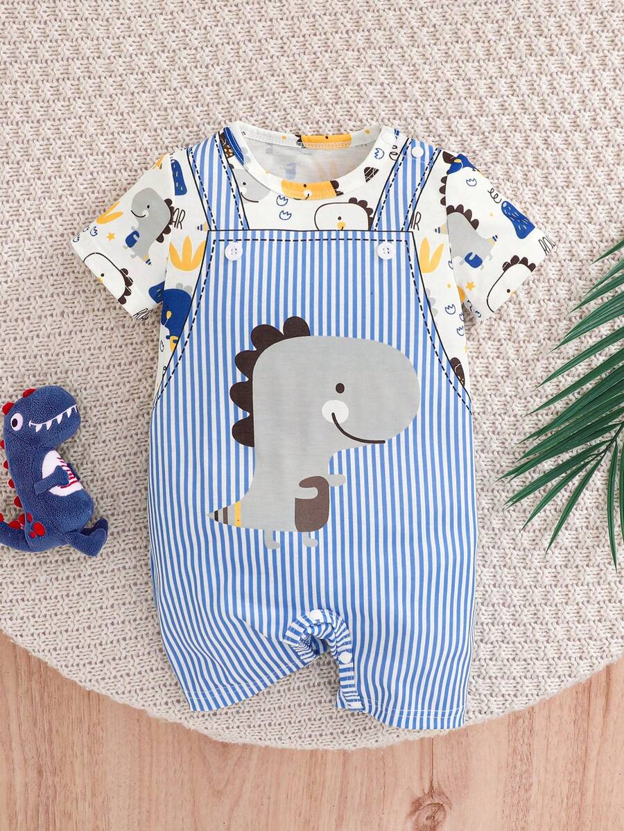 Baby Boy Cute Animal Party Print One Piece Pants Casual Soft Everyday Outfit