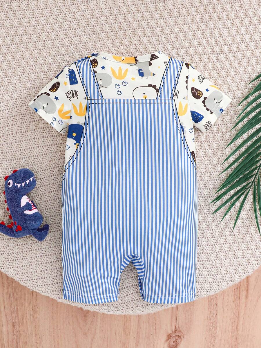 Baby Boy Cute Animal Party Print One Piece Pants Casual Soft Everyday Outfit