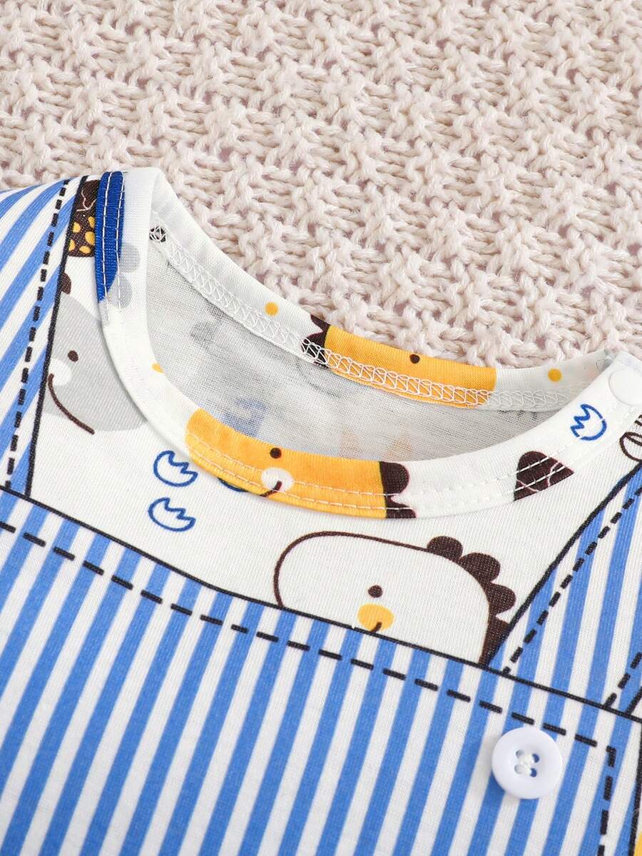 Baby Boy Cute Animal Party Print One Piece Pants Casual Soft Everyday Outfit