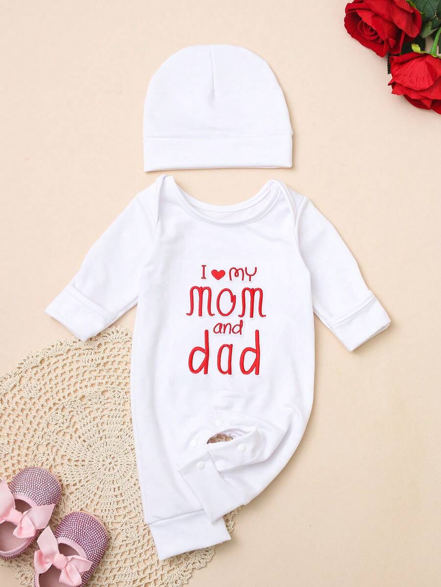 Baby Little Brother Embroidered Outfit Set for Photoshoots and Baby Shower Gifts