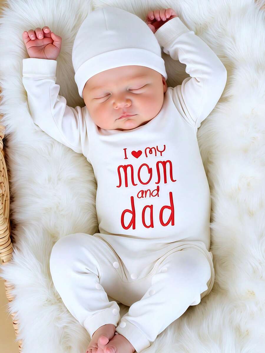 Baby Little Brother Embroidered Outfit Set for Photoshoots and Baby Shower Gifts
