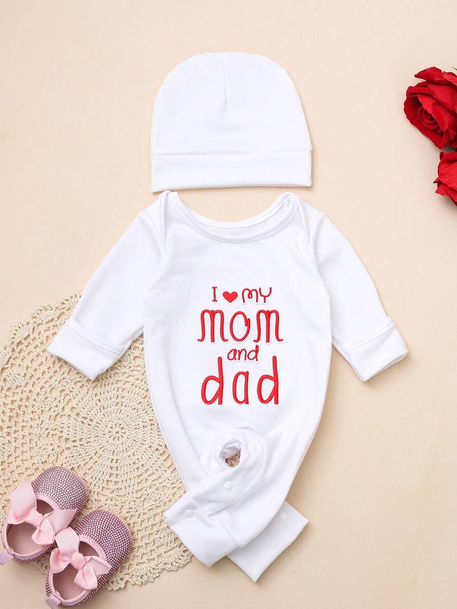Baby Little Brother Embroidered Outfit Set for Photoshoots and Baby Shower Gifts