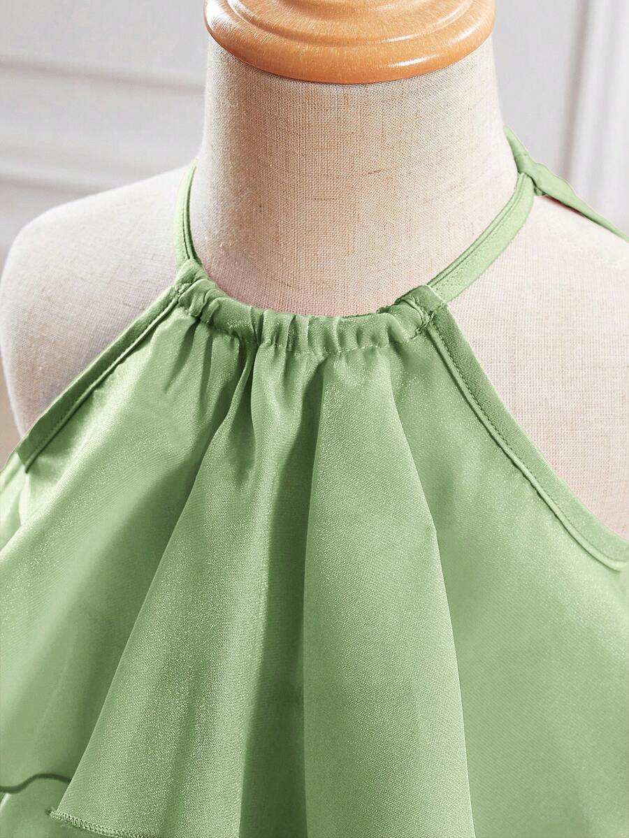 Toddler Girls Sleeveless Floral Sundress With Ruffle Detail Cute Party Wear