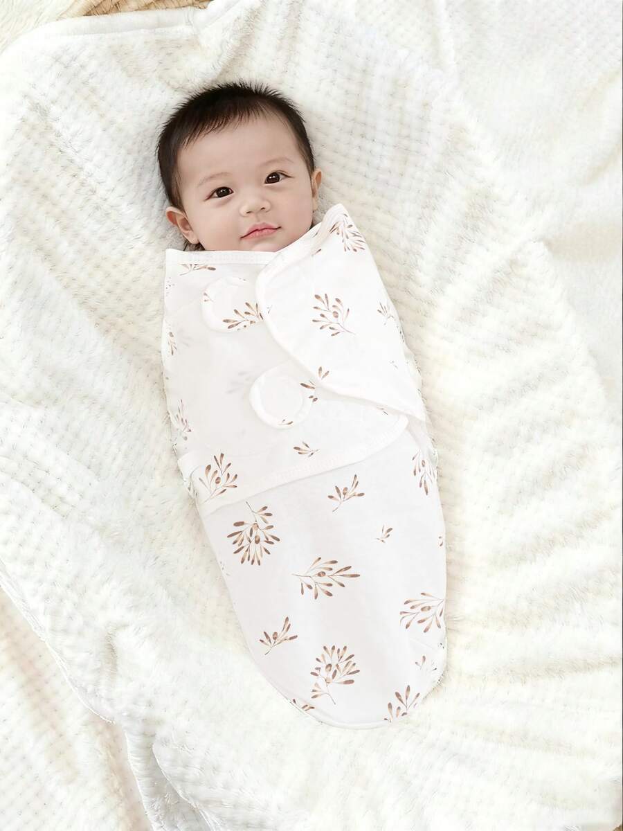 Newborn Swaddle Blanket Wearable Baby Swaddle Wrap Easy Change Receiving Blanket 0-3 Months