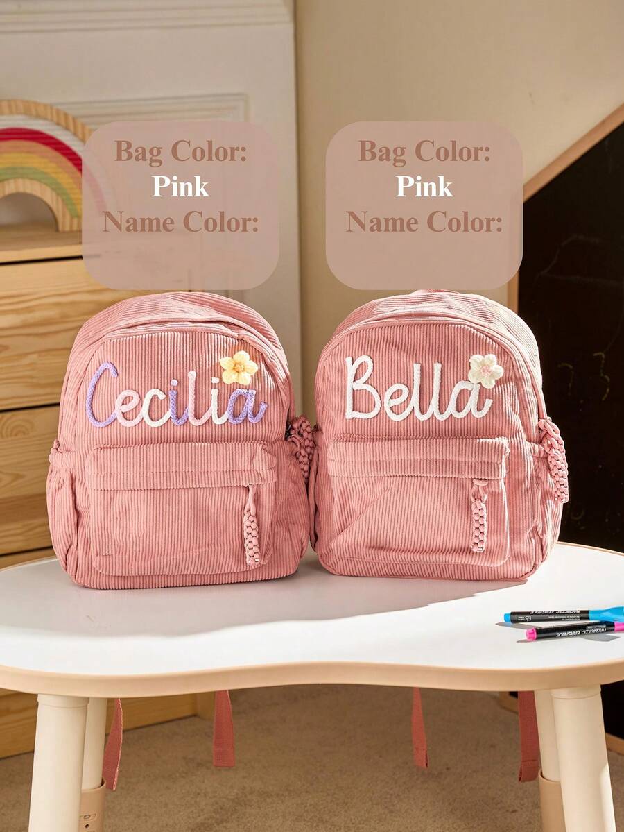 Personalized Toddler Backpack Custom Name School Bag Back to School Gift for Kids