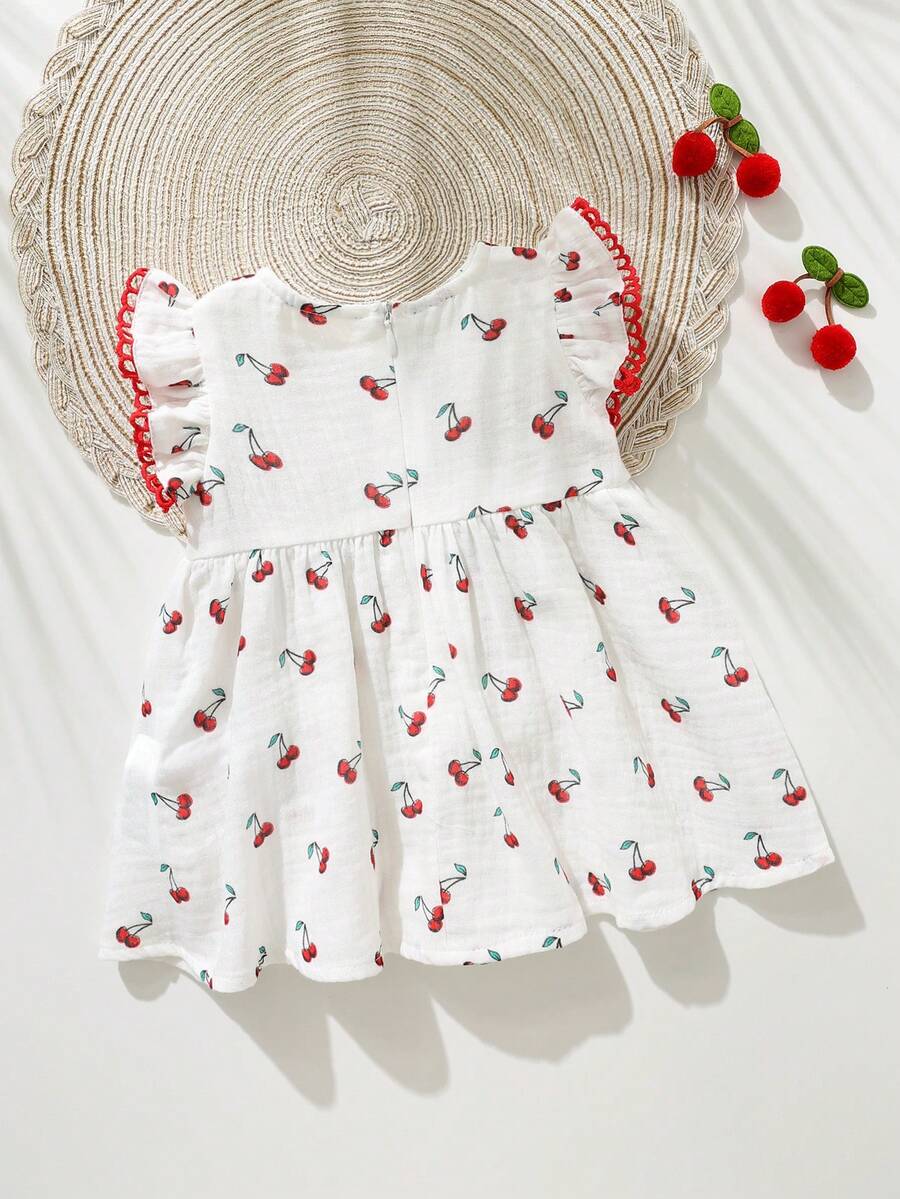 Baby Ditsy Floral Cinched Waist Dress for Cute Spring and Summer Wear
