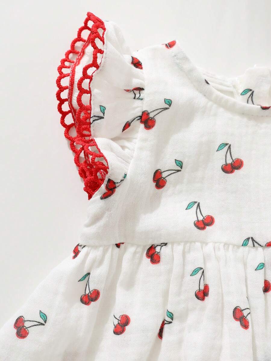 Baby Ditsy Floral Cinched Waist Dress for Cute Spring and Summer Wear