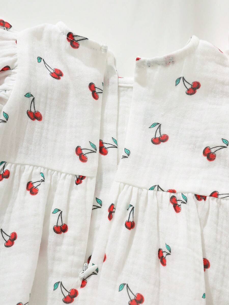 Baby Ditsy Floral Cinched Waist Dress for Cute Spring and Summer Wear