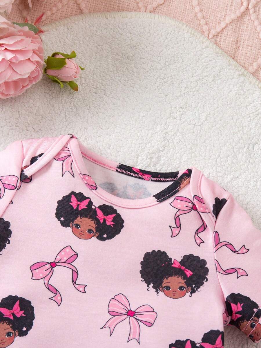 Baby Strawberry Print Short Sleeve Pajama Set for Cozy Summer Sleepwear