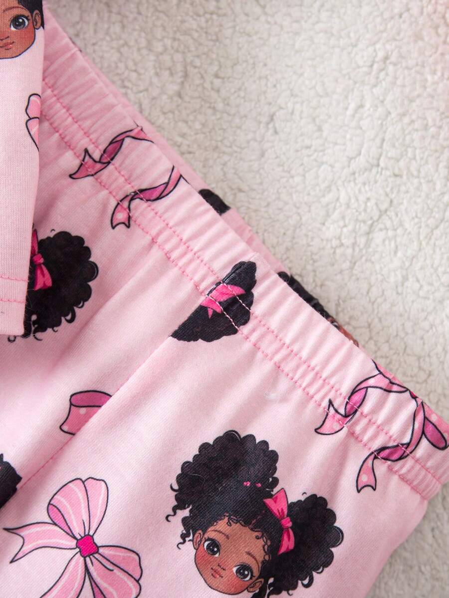 Baby Strawberry Print Short Sleeve Pajama Set for Cozy Summer Sleepwear