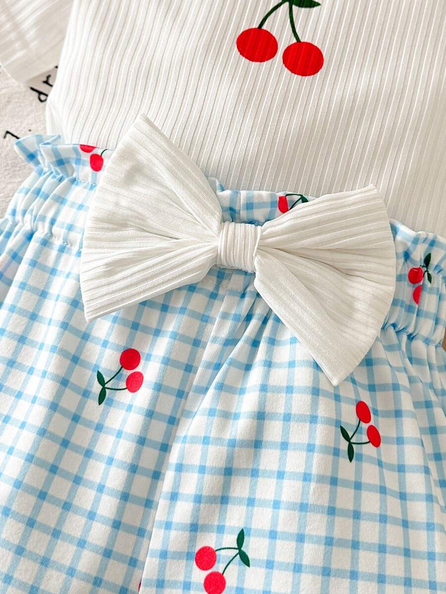 Cute Kids 3-Piece Casual Outfit Set For Toddlers – Embroidery Bodysuit, Soft Pants & Matching Bow Headband