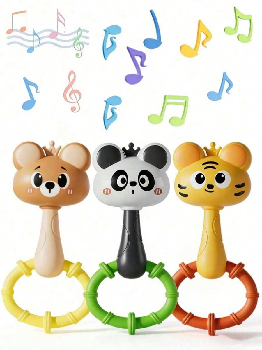 Baby Rattle Toy Infant Sensory Learning Toy for Grip Training Motor Skills and Early Development