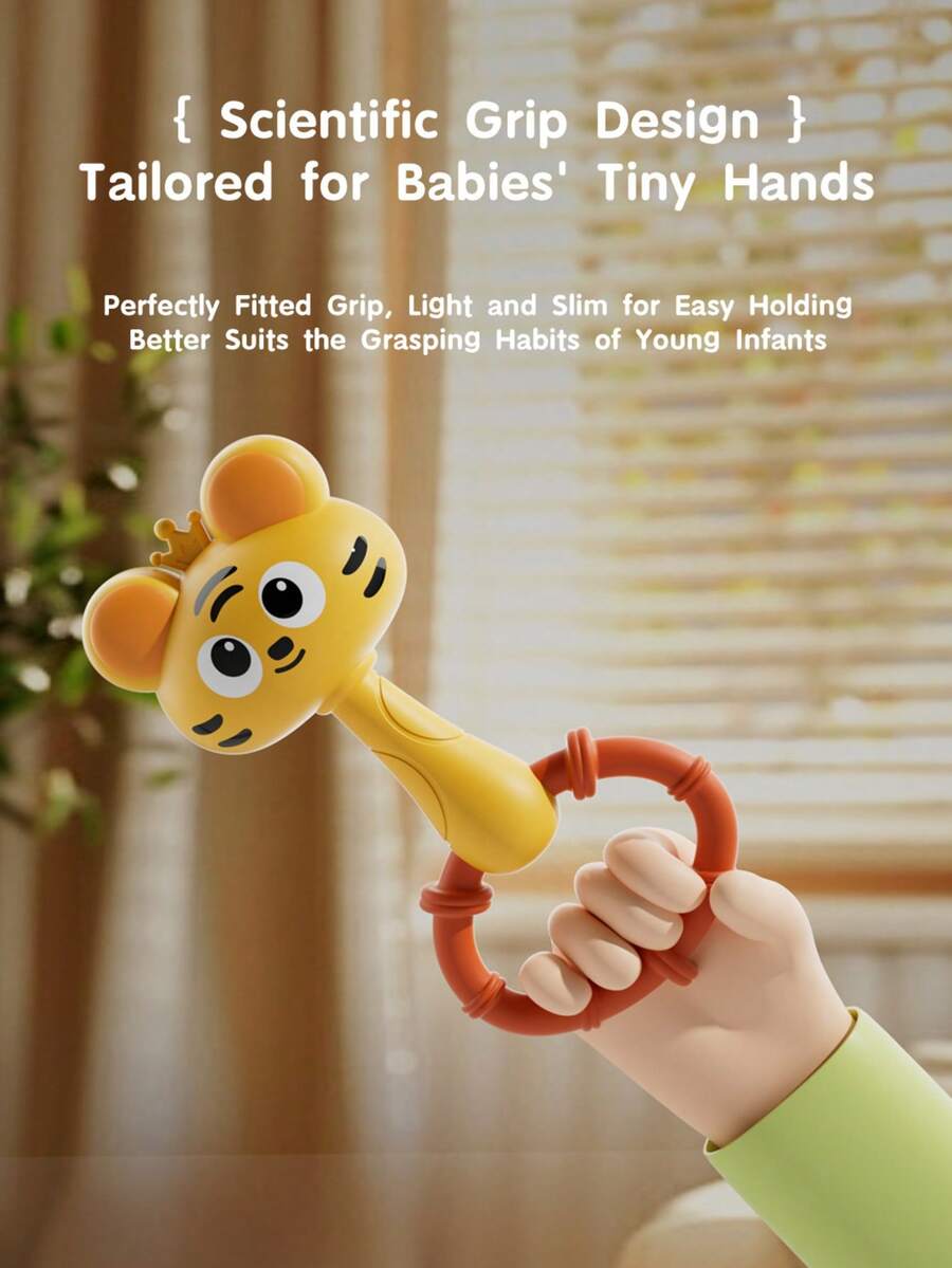Baby Rattle Toy Infant Sensory Learning Toy for Grip Training Motor Skills and Early Development