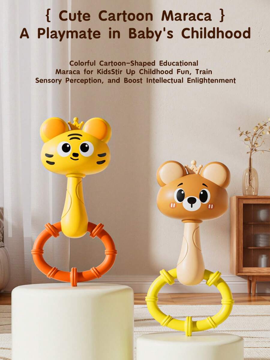 Baby Rattle Toy Infant Sensory Learning Toy for Grip Training Motor Skills and Early Development
