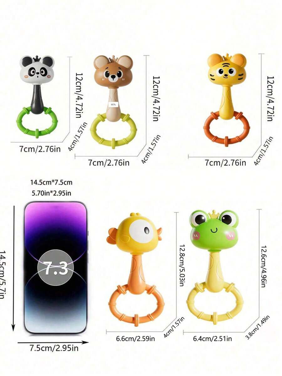 Baby Rattle Toy Infant Sensory Learning Toy for Grip Training Motor Skills and Early Development