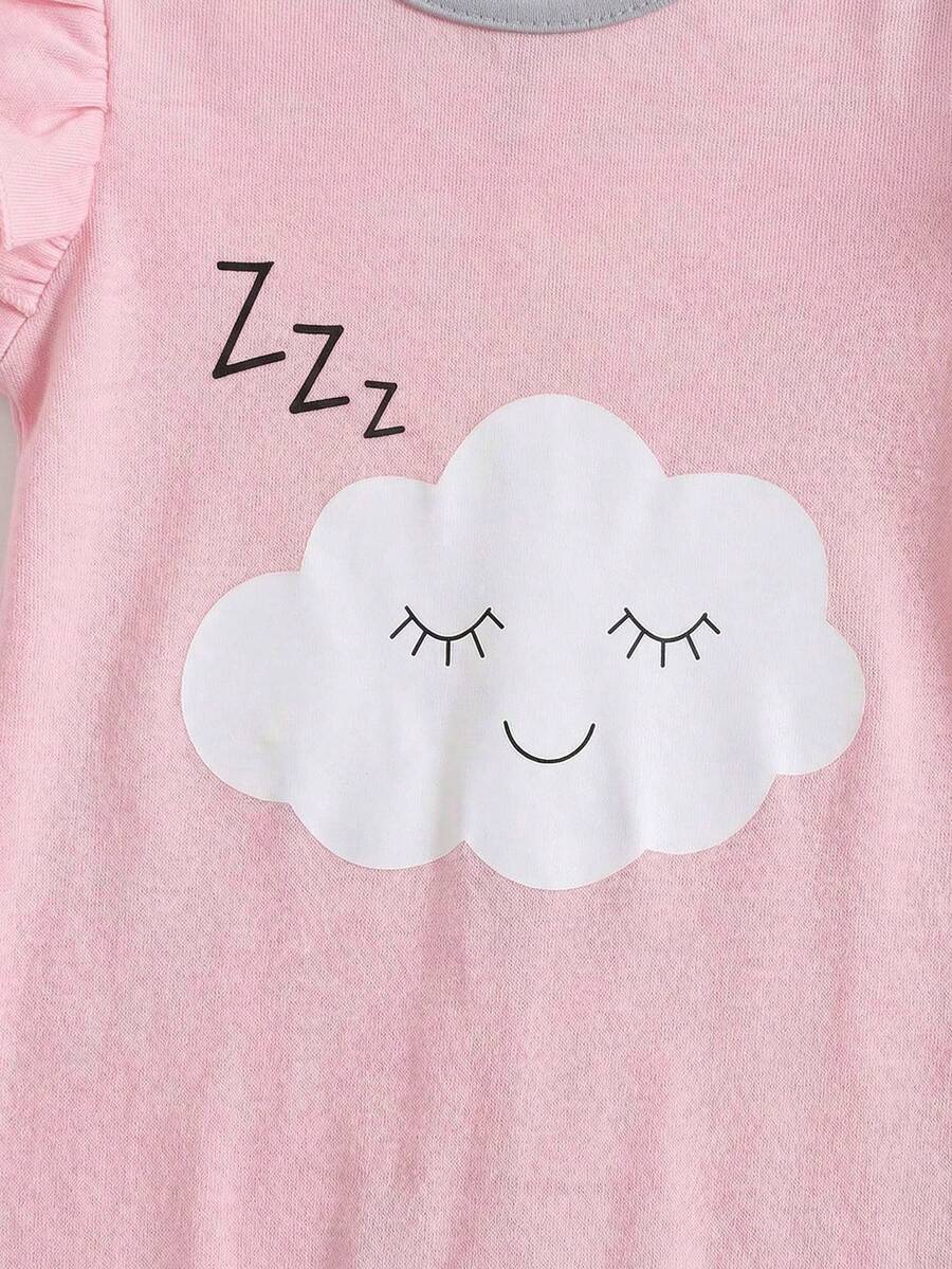 Newborn Soft Knit Summer Romper Set - 3pcs Cute Cartoon Graphic Outfits