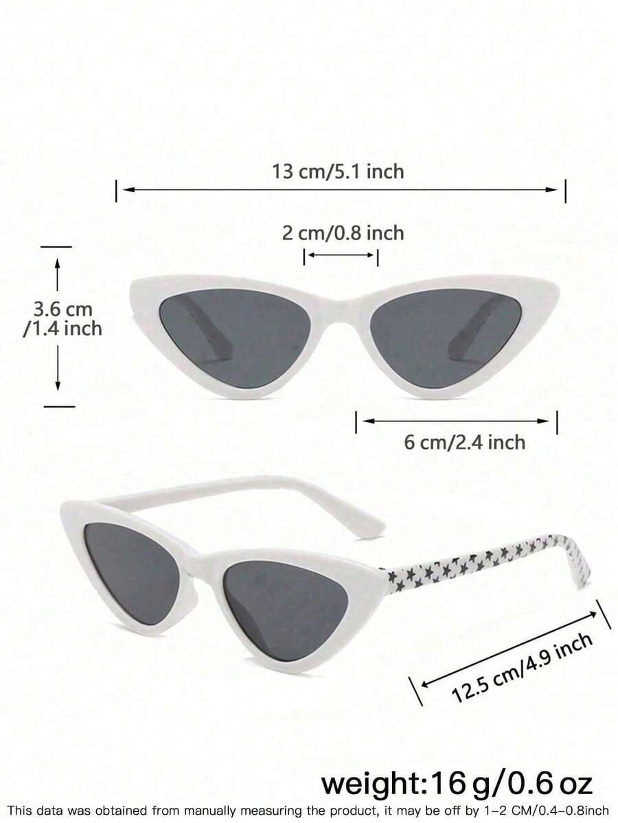 5 Pcs Kids Cat Eye Fashion Glasses Set - Candy Vintage Polycarbonate Frames with Box, Personalized Versatile Eyewear for 6-12Y