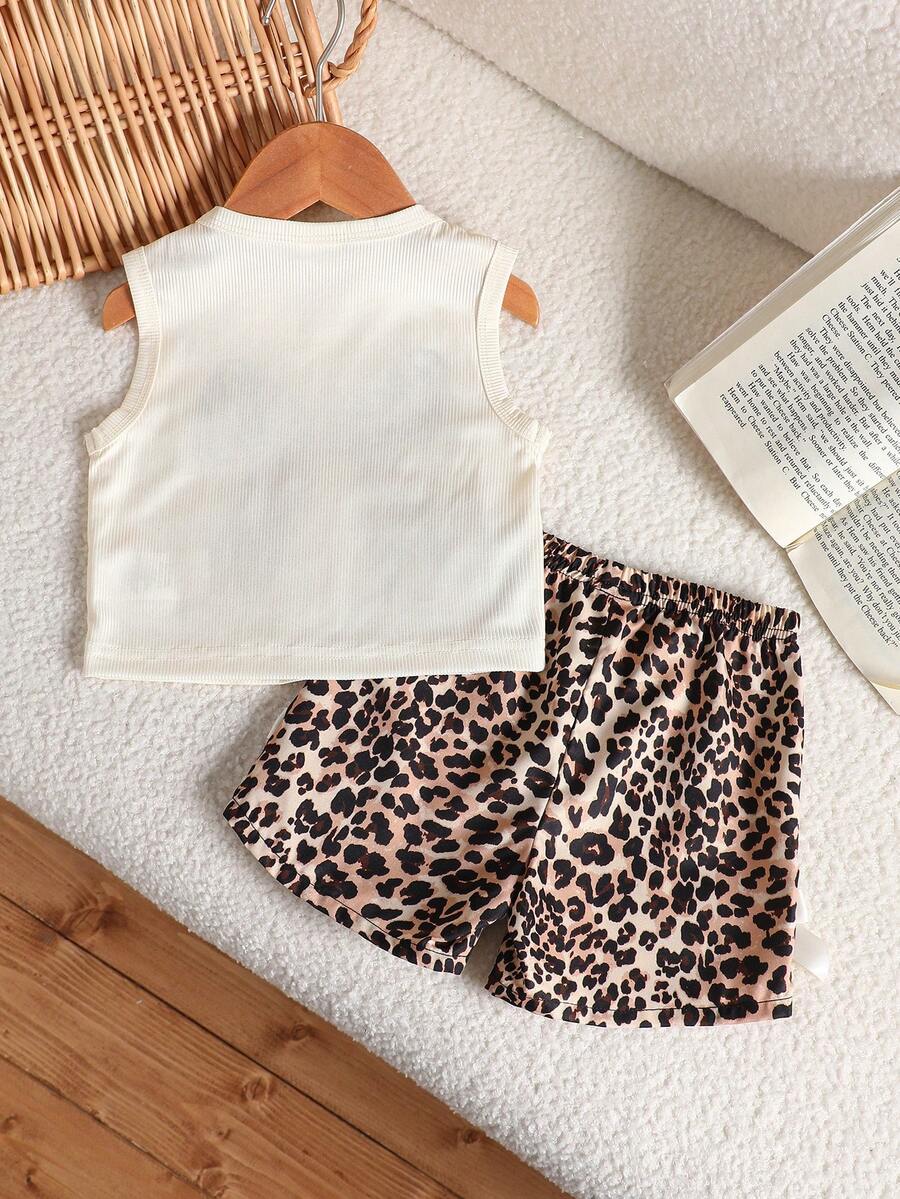 Baby Girl 2pcs Summer Blue Textured Top & Plaid Shorts Outfit