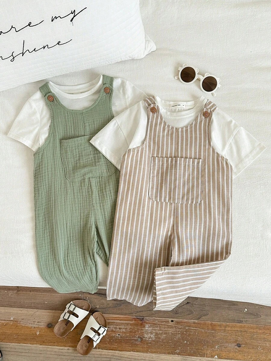 Unisex Baby Cute Denim Bib Pants Casual Overall Outfit for Spring Summer Autumn Wear