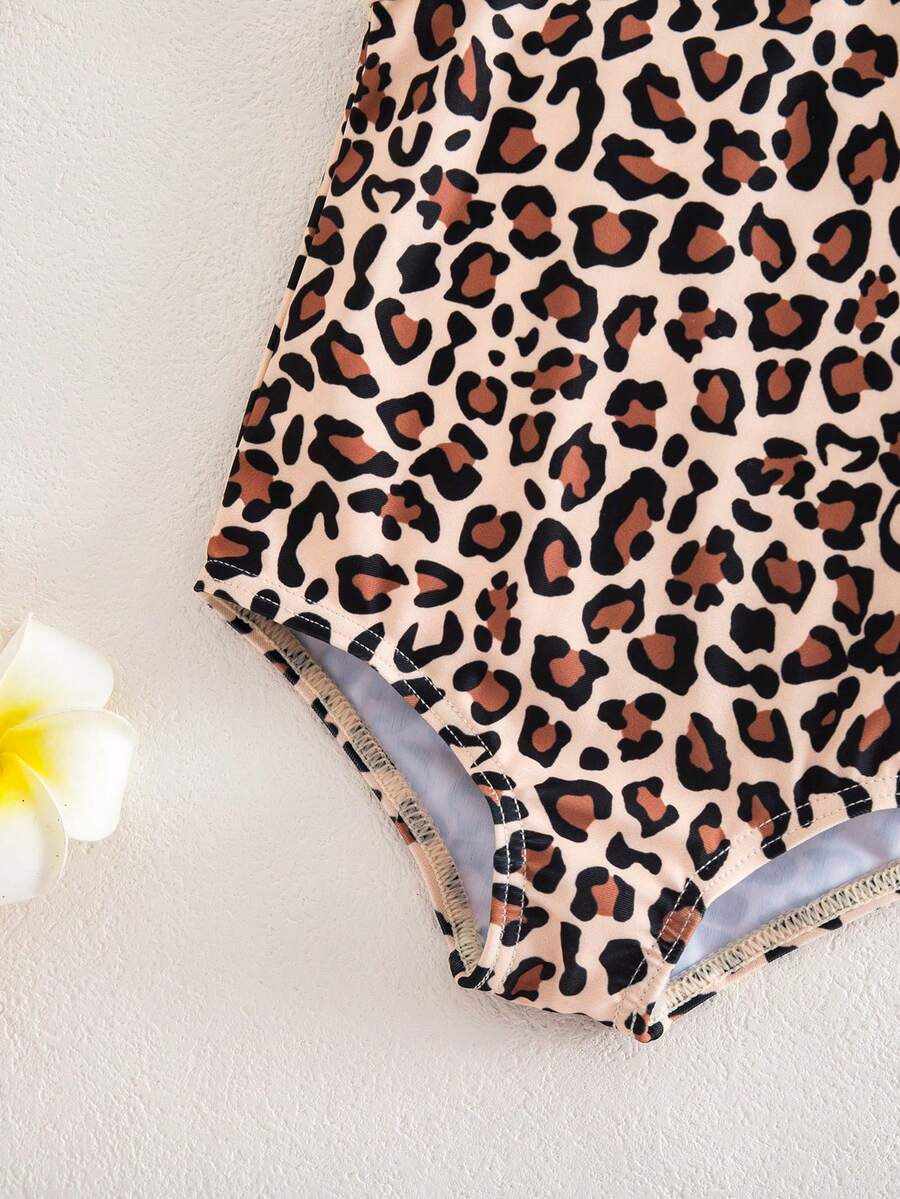 Baby Watermelon Print Ruffle Sleeveless One-Piece Swimsuit for Summer Beach Days