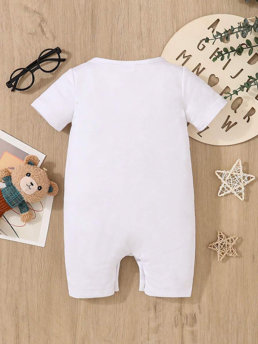 Newborn Baby Unisex Short Sleeve Romper Casual Spring Summer Outfit