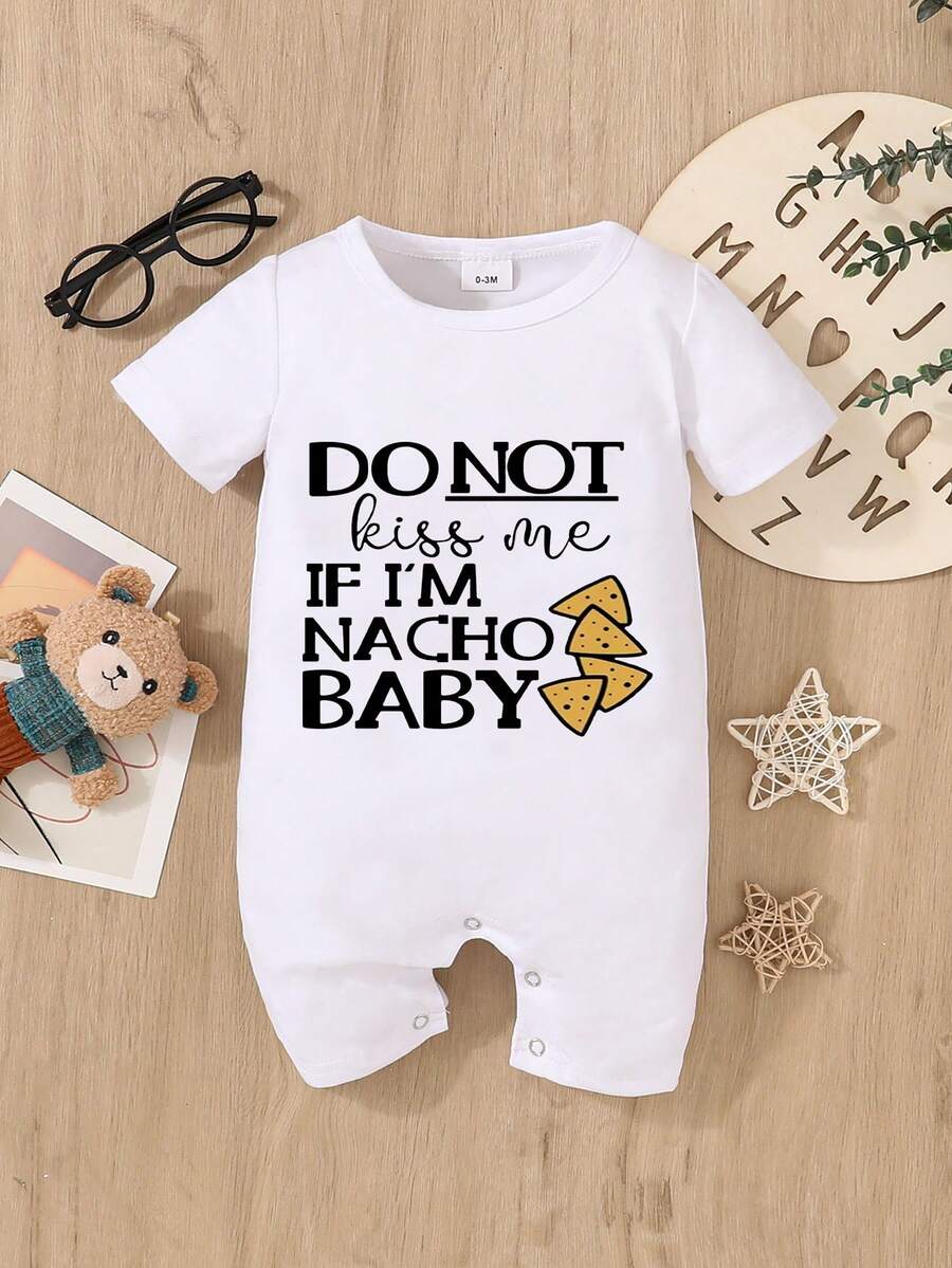 Newborn Baby Unisex Short Sleeve Romper Casual Spring Summer Outfit