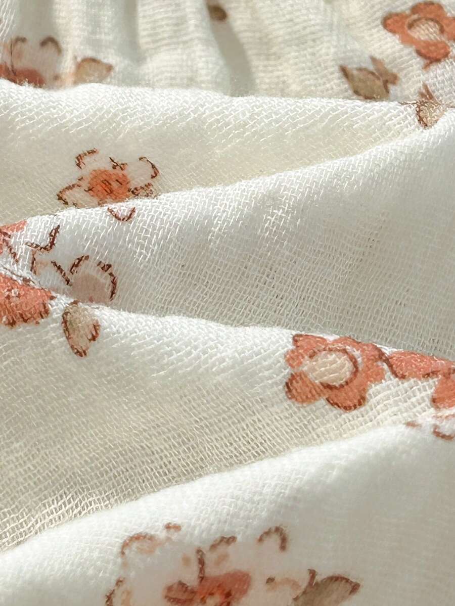 Baby Ditsy Floral Cinched Waist Dress for Cute Spring and Summer Wear