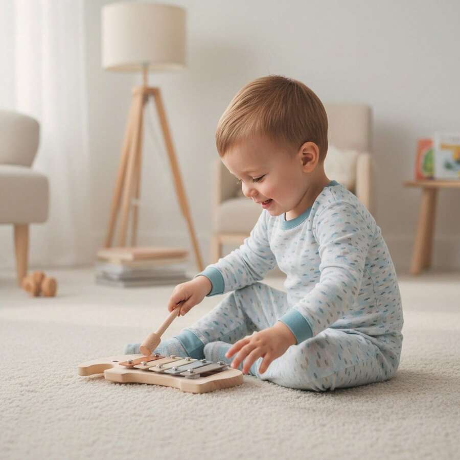 Elephant Wooden Xylophone – Macaron Baby Musical Learning Toy
