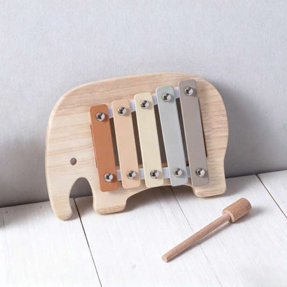 Elephant Wooden Xylophone – Macaron Baby Musical Learning Toy
