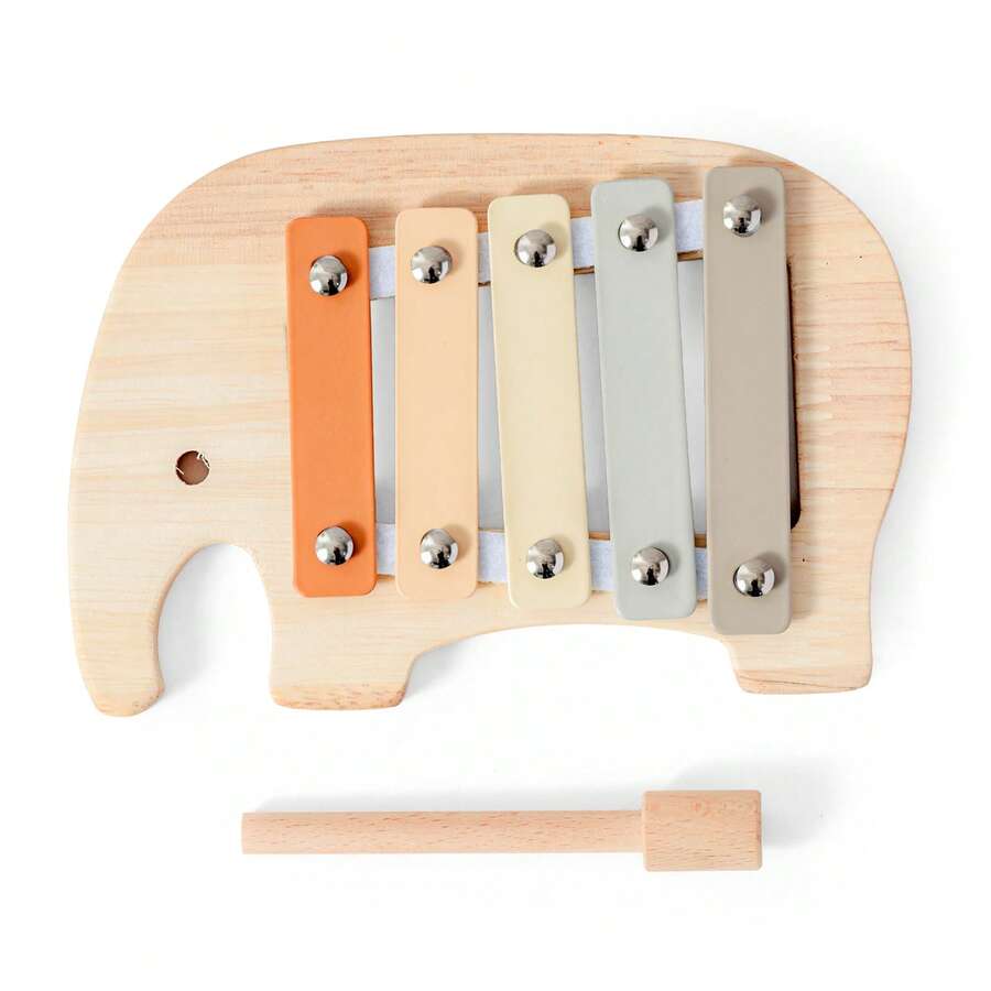 Elephant Wooden Xylophone – Macaron Baby Musical Learning Toy