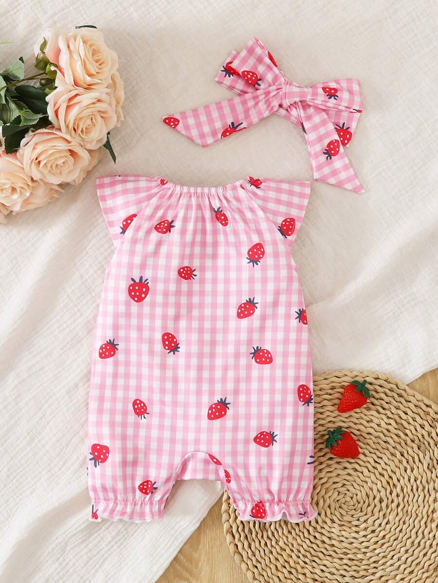 Floral Print Ruffle Baby Girl Romper for Casual Everyday Wear