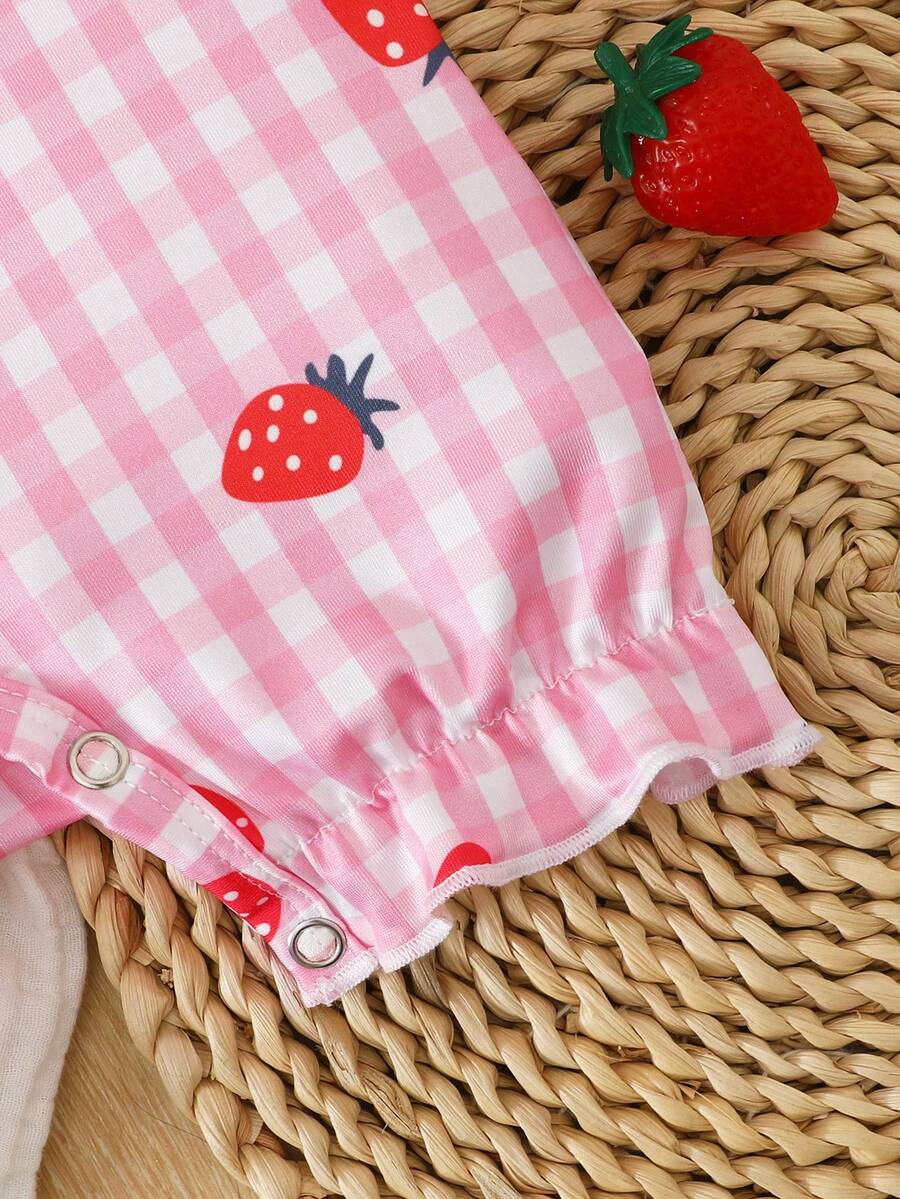 Floral Print Ruffle Baby Girl Romper for Casual Everyday Wear