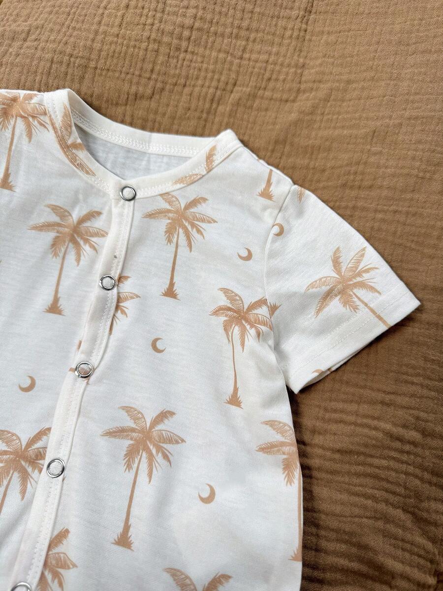 Cartoon Pattern Knit Romper for Cute Casual Baby Boy Daily Wear