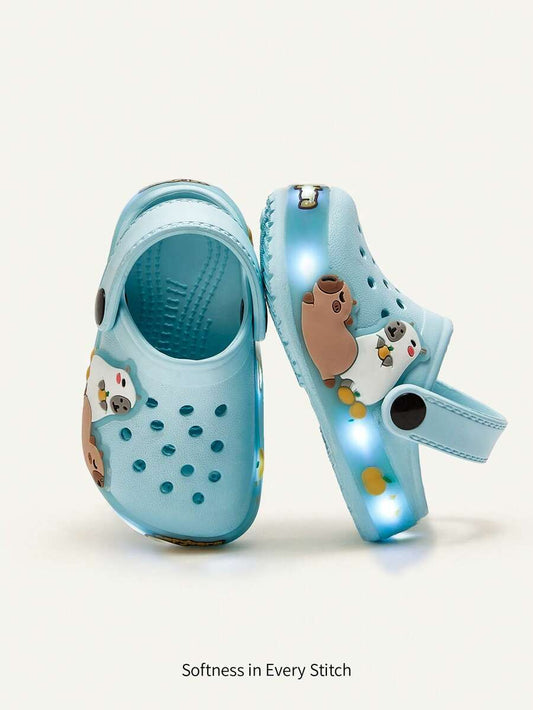 Unisex Green Dinosaur Sandals – Lightweight & Breathable, Cozy Pixies Summer Fashion Cartoon Shoes for Kids