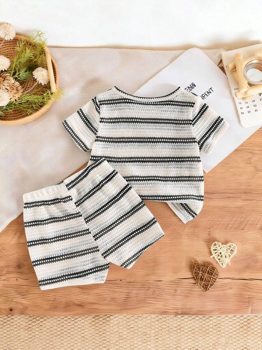 Pride Rainbow Short Sleeve Top & Shorts Set for Toddler Girls