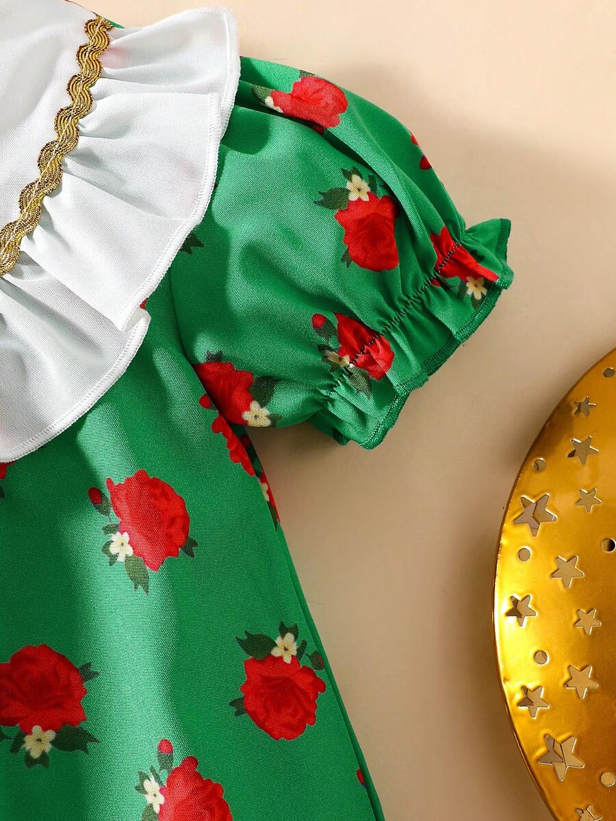 Baby Embroidered Puff Sleeve Dress for Cute Summer Outings and Photoshoots
